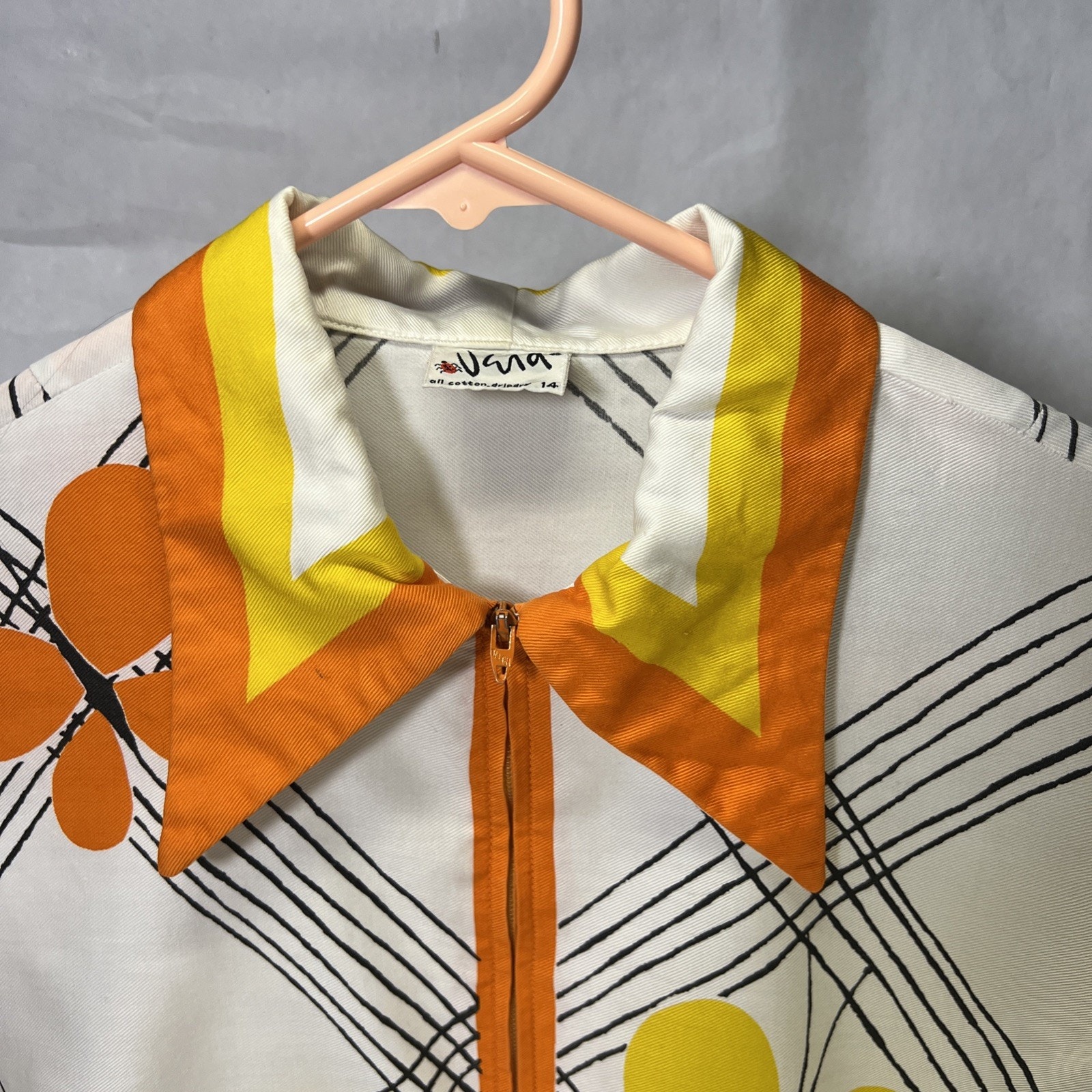 Vera Neumann Vintage Butterfly Shacket Zip Front Size 14 (See Measures) — image 3 of 8